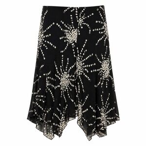 Y2k Whimsigoth Asymmetrical Silk Skirt Size 12 Fairy Grunge Celestial Festival
